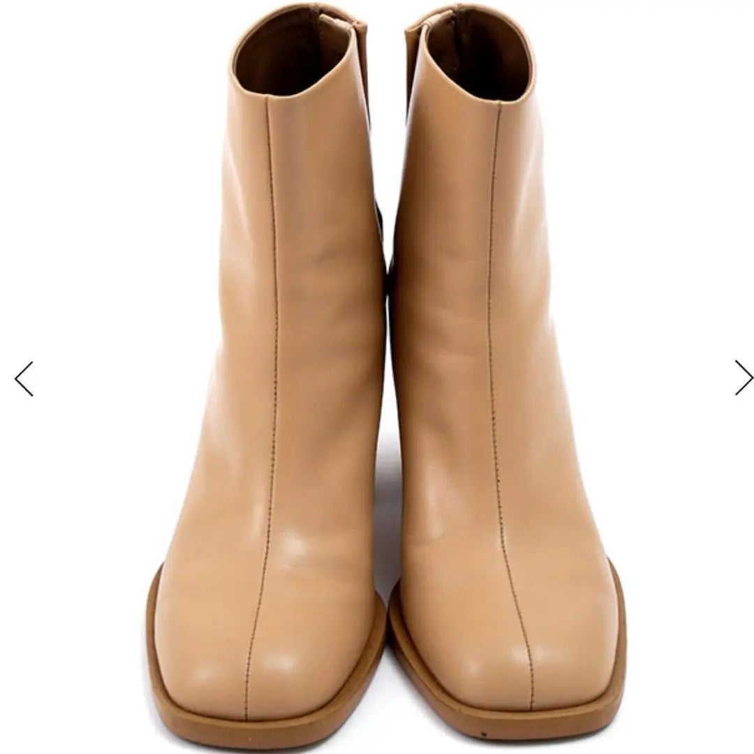 [Nuevas y sin usar] Botas cortas de piel lisa ETRETOKYO 38 Beige