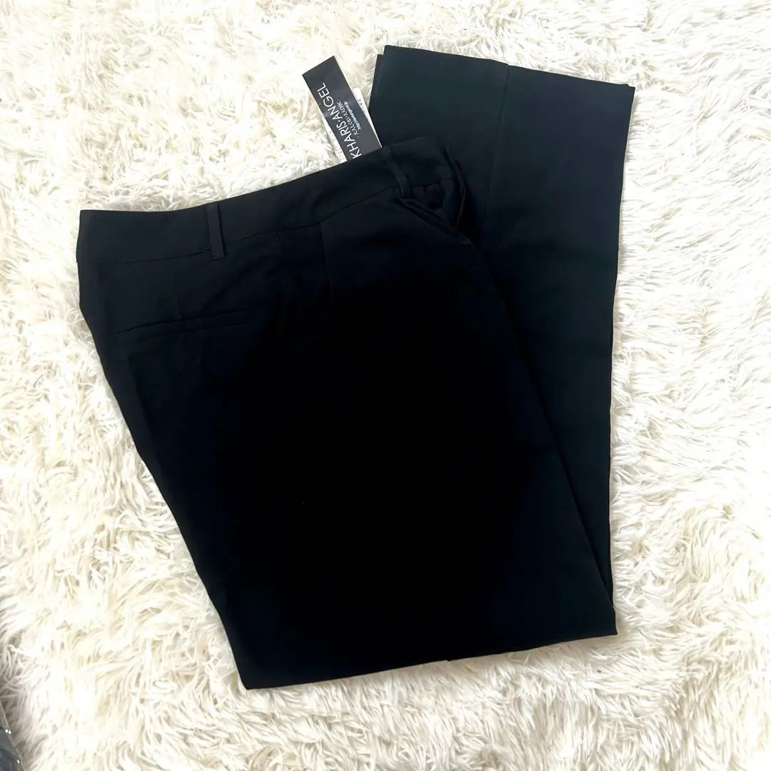 [Con nueva etiqueta] Pantalón cónico centro oficina de prensa casual negro | 【新品タグ付き】テーパードパンツ センタープレス オフィスカジュアル ブラック