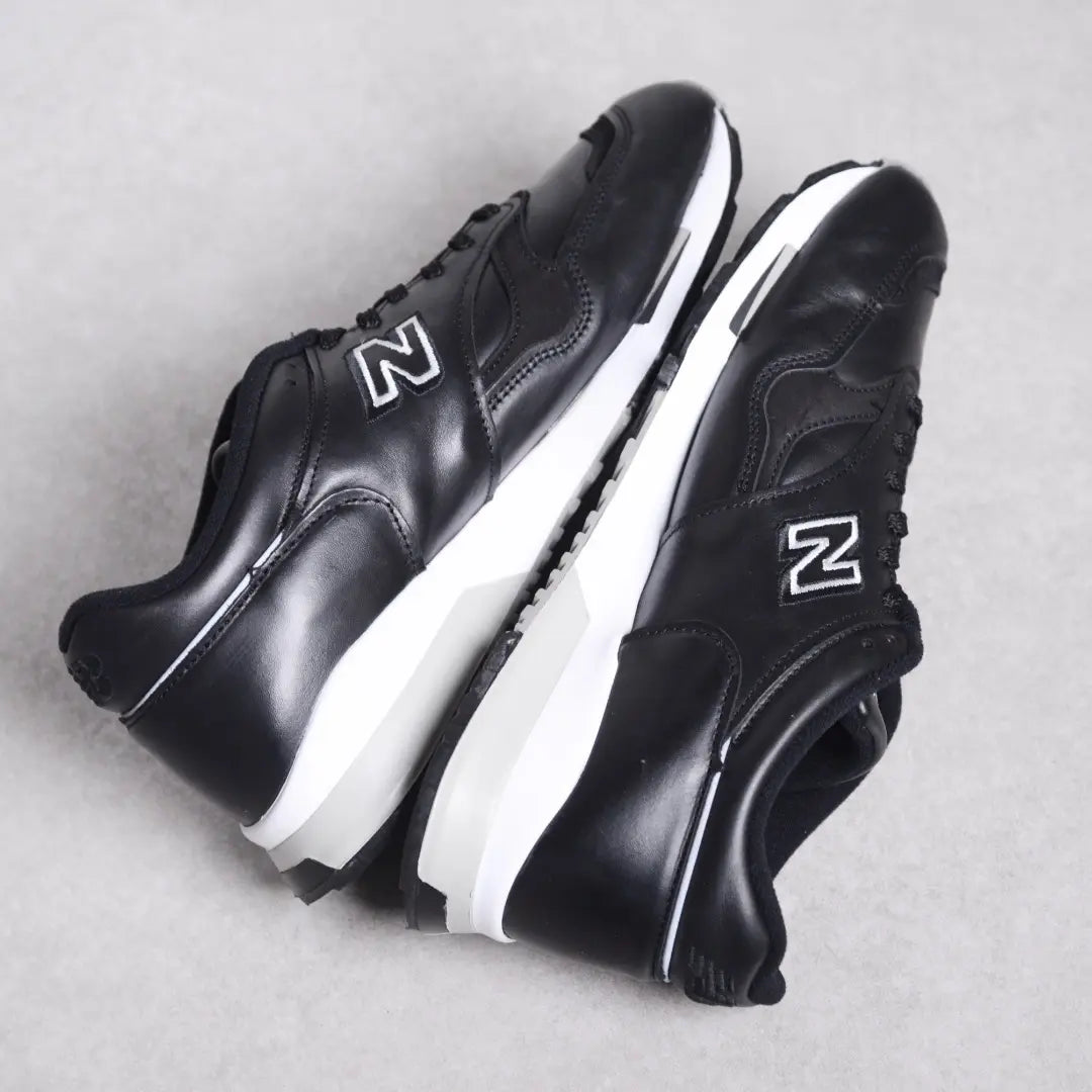 [Buen estado] New Balance M1500BK Fabricada en Inglaterra Toda de cuero Negro