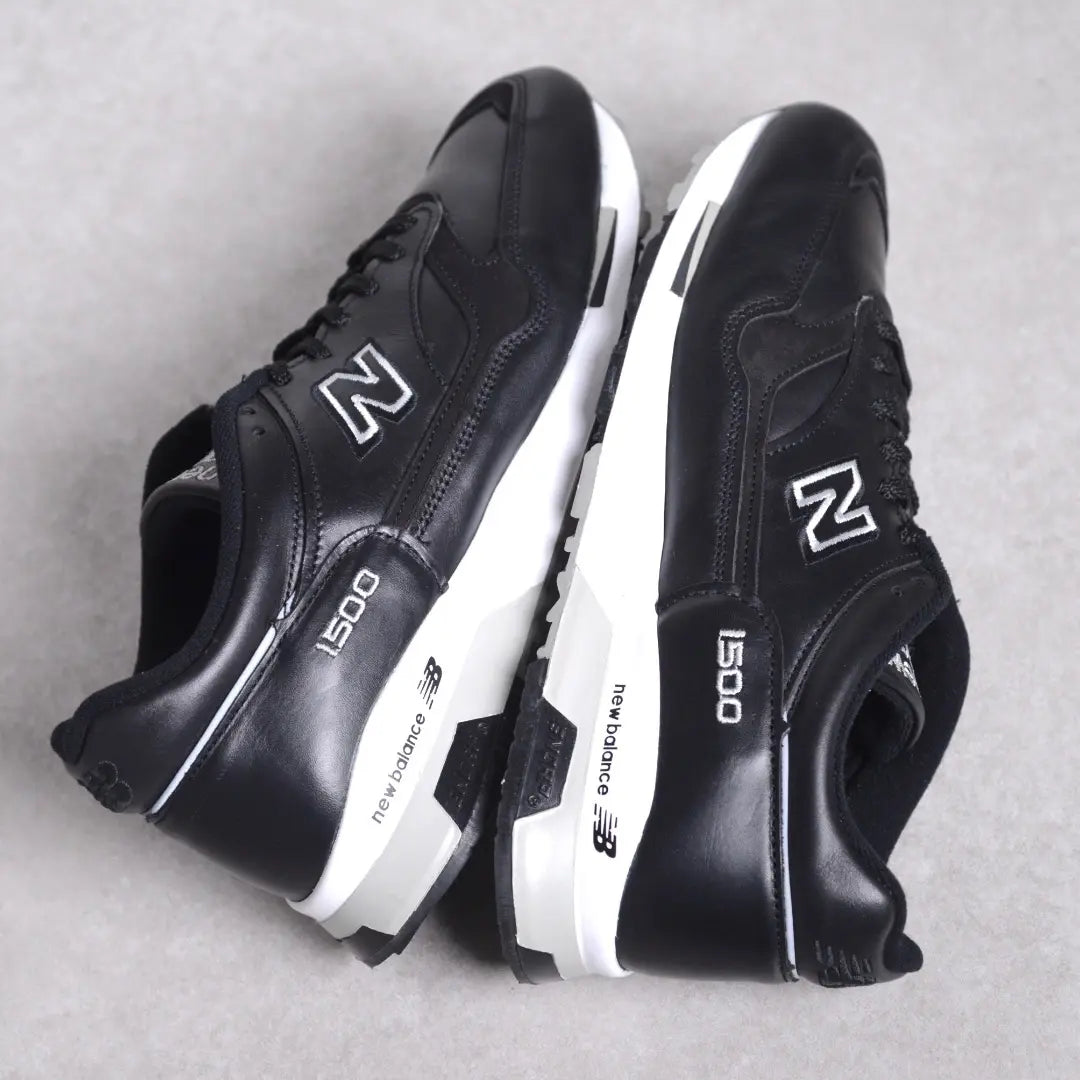 [Buen estado] New Balance M1500BK Fabricada en Inglaterra Toda de cuero Negro