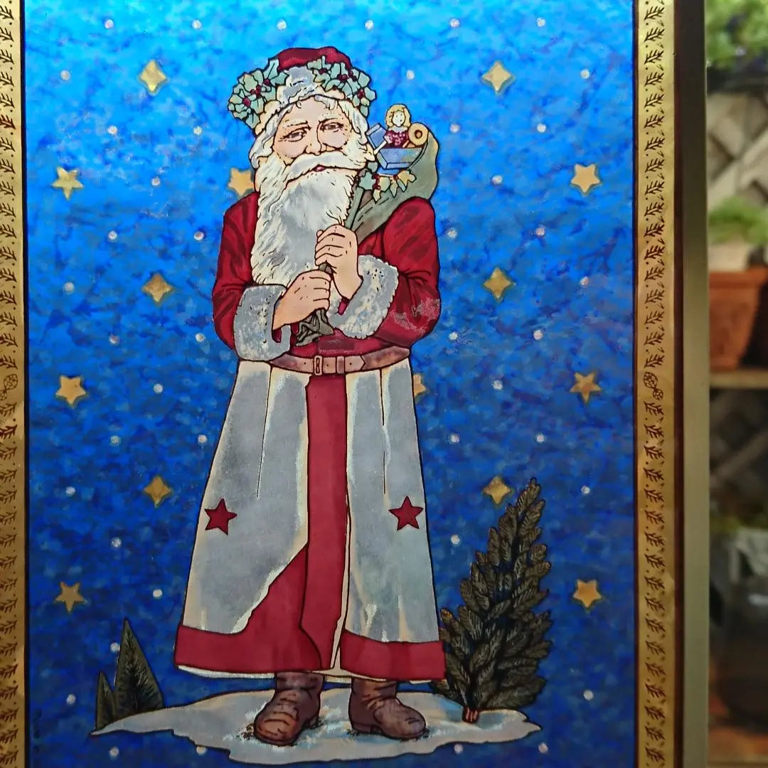 New Christmas Stained Glass Kris Kringle Glass Masters Inc.