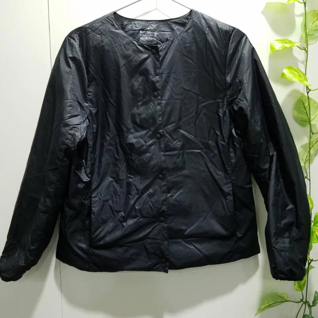 MUJI Chaqueta de plumón sin color Simple Negro Talla M | 無印良品 ノーカラー ダウンジャケット シンプル ブラック Mサイズ