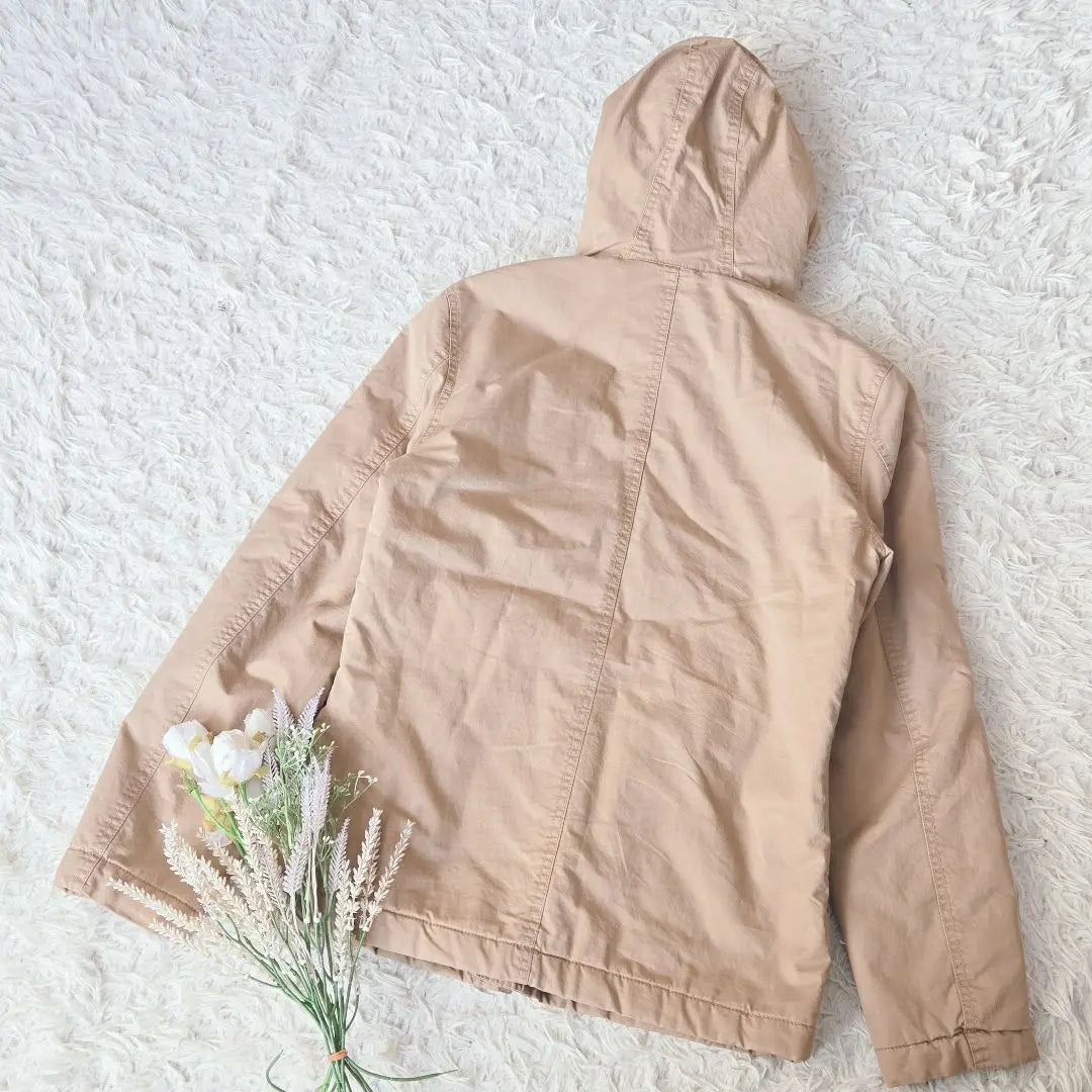 [Vintage] Simple Full Zip Snap Button Military Jacket M