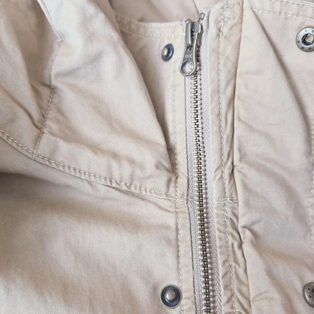 [Vintage] Simple Full Zip Snap Button Military Jacket M