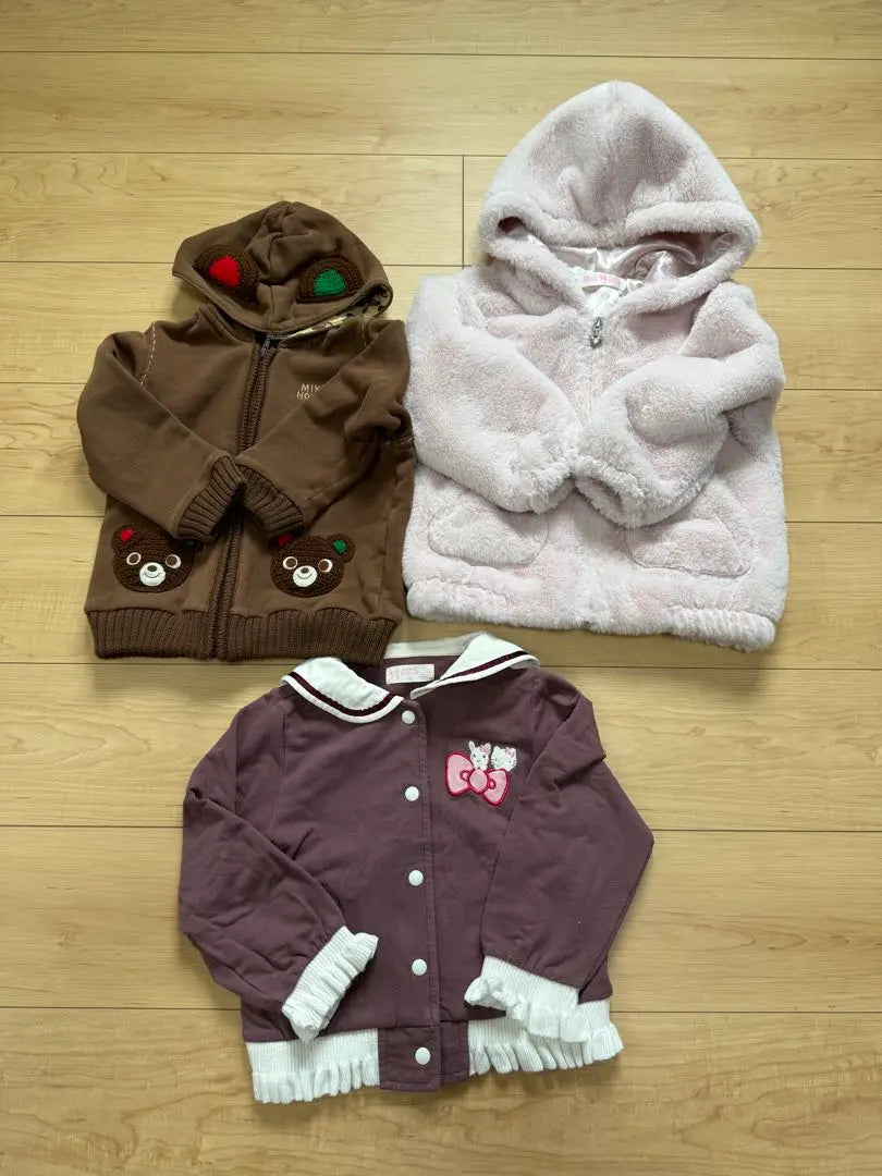 Girls 100 10 items Autumn/Winter Bulk sale with bonus Miki House Mezzo Piano etc.