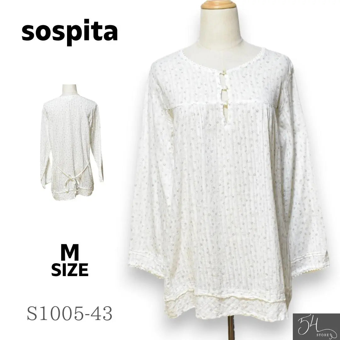 ★Buen estado★ sospita sospita tops túnica mangas largas estampado integral estampado floral fino