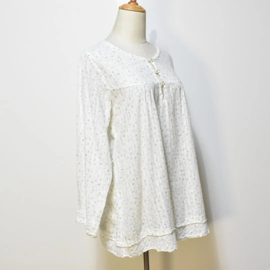 ★Good condition★ sospita sospita tops tunic long sleeves all-over pattern floral pattern thin