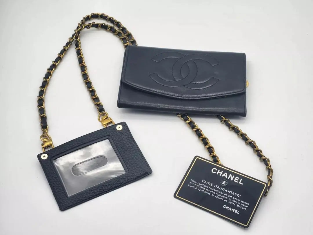 CHANEL Cartera con cadena Chanel Cartera cruzada Cartera de mano R18