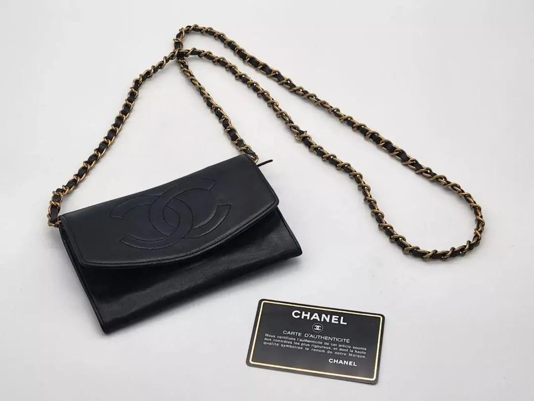 CHANEL Cartera con cadena Chanel Cartera cruzada Cartera de mano R18