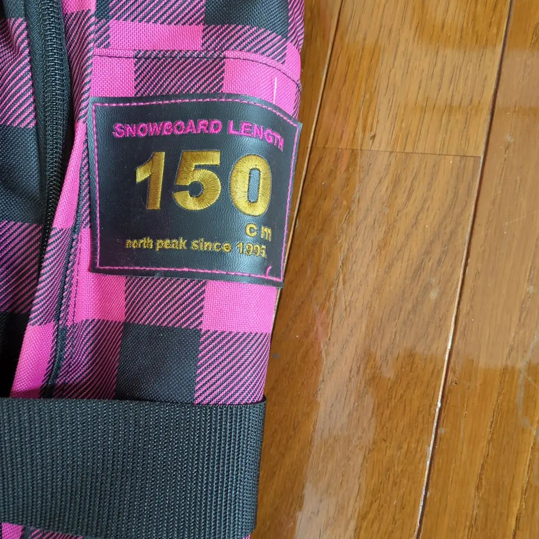 Snowboard bag 150cm pink black check