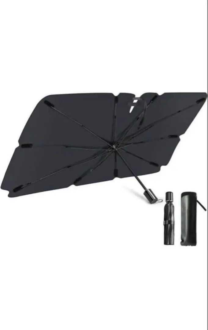 Car Sunshade 2024 Improved Type & Two Openings 78*138cm Black