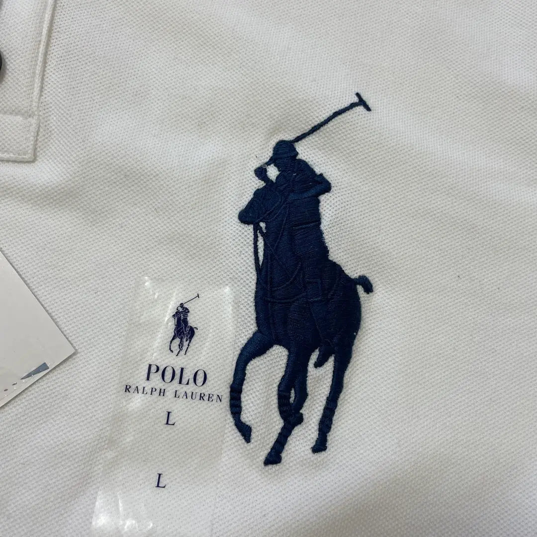 [New and unused] POLO RALPH LAUREN Short-sleeved polo shirt, white L