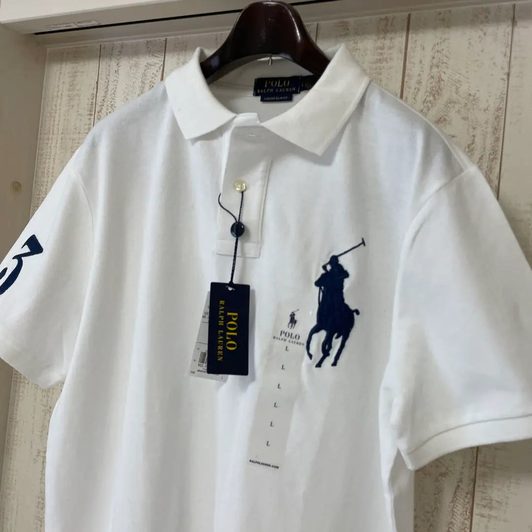 [New and unused] POLO RALPH LAUREN Short-sleeved polo shirt, white L