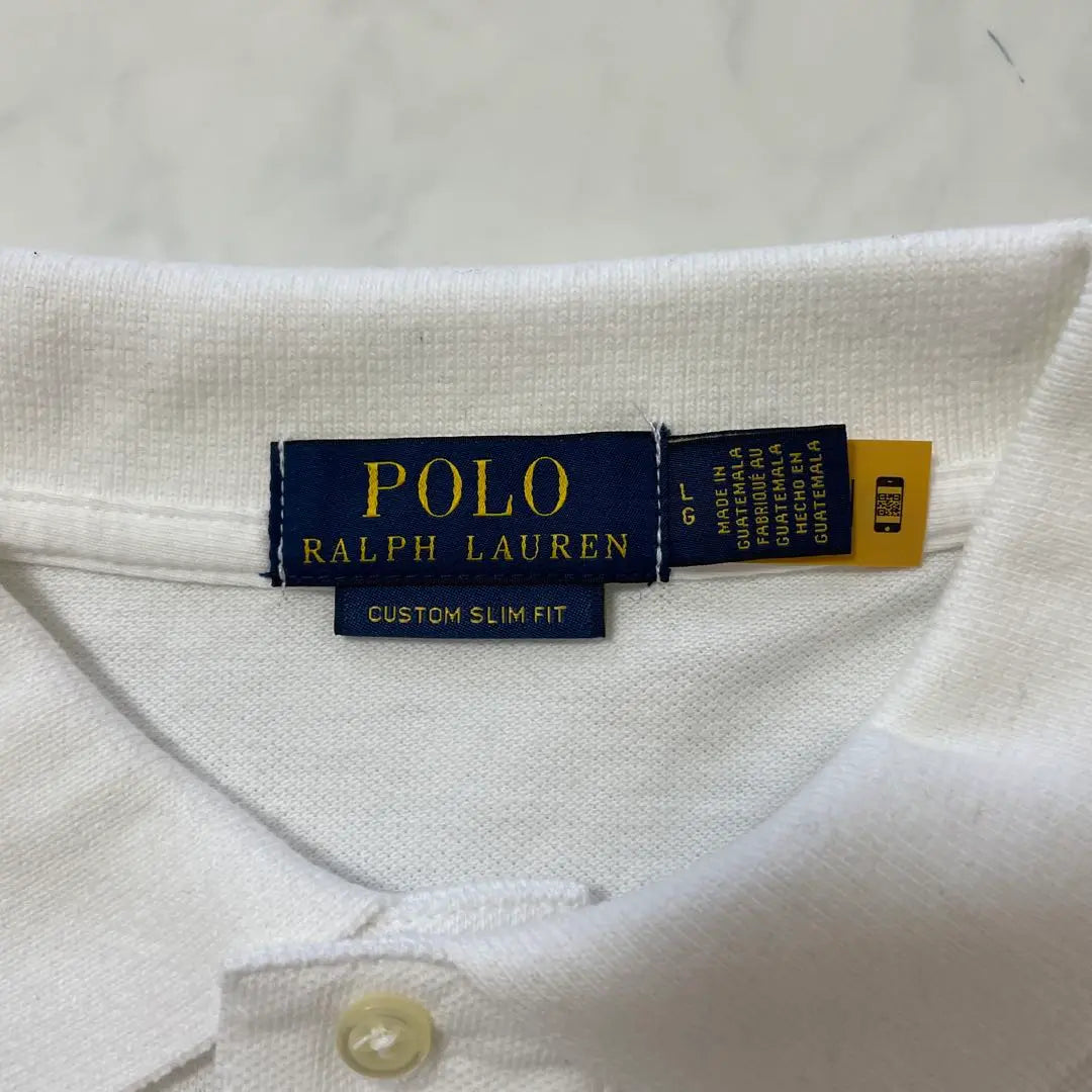 [New and unused] POLO RALPH LAUREN Short-sleeved polo shirt, white L