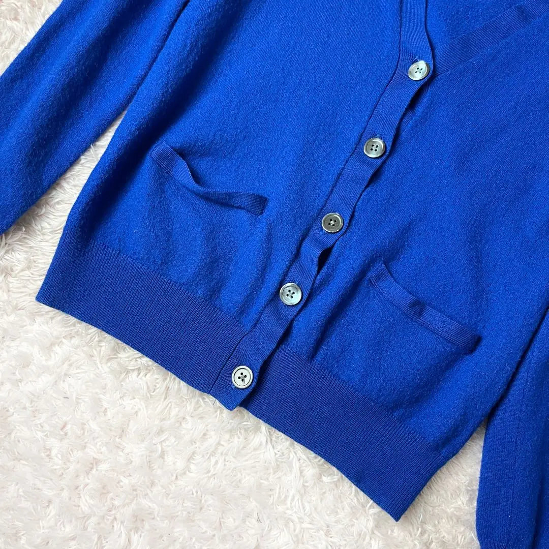 8 Ralph Lauren Knit Cardigan One Point Embroidery Blue Blue Free | 8 ラルフローレン ニット カーディガン ワンポイント刺繍 青 ブルー フリー