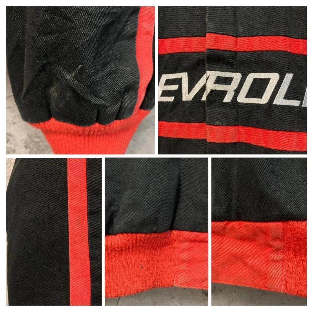 ☆Ropa usada de EE. UU.☆ [Chaqueta de carreras Chevrolet de Nascar] Logotipo bordado para hombre 2XL