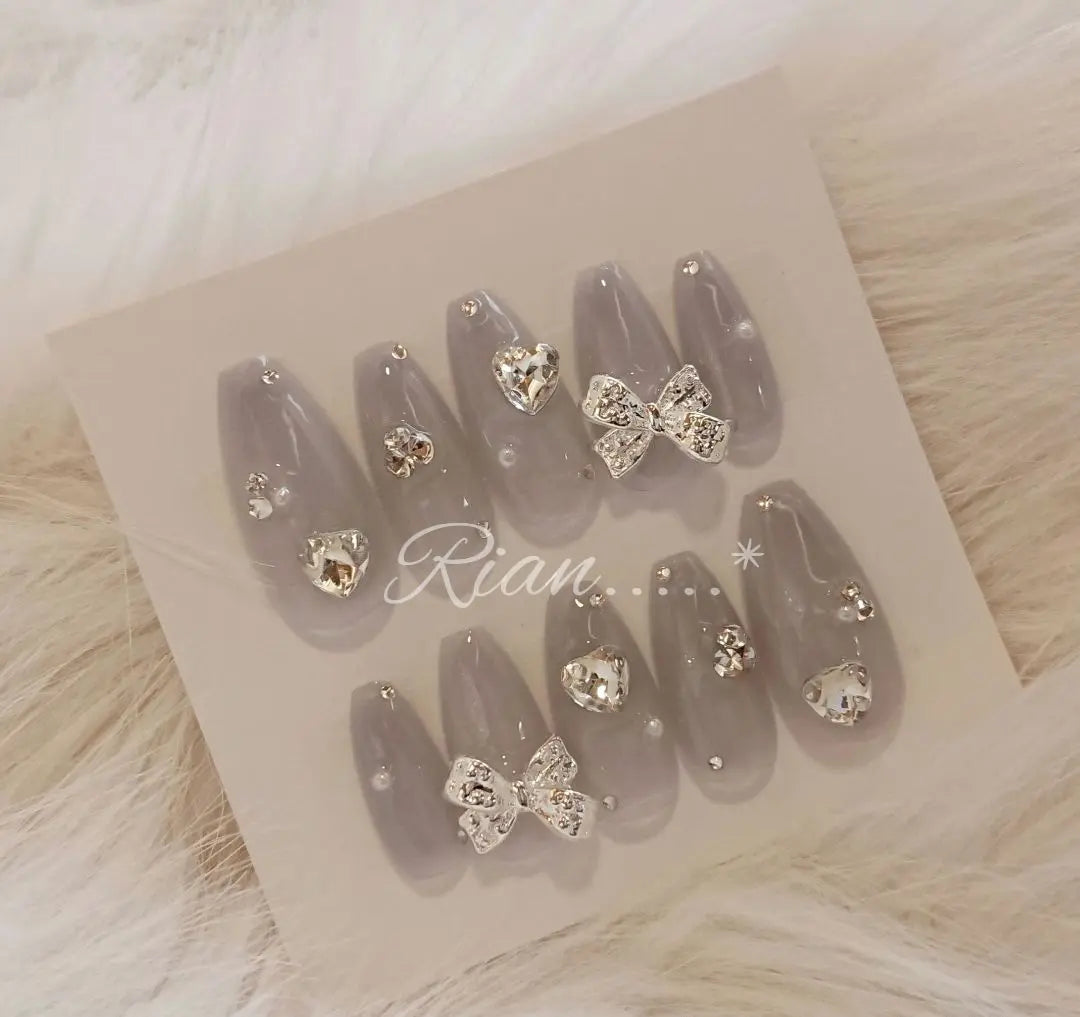 Wanghong Ballerina Korean Mass Production French Girly Nail Tip