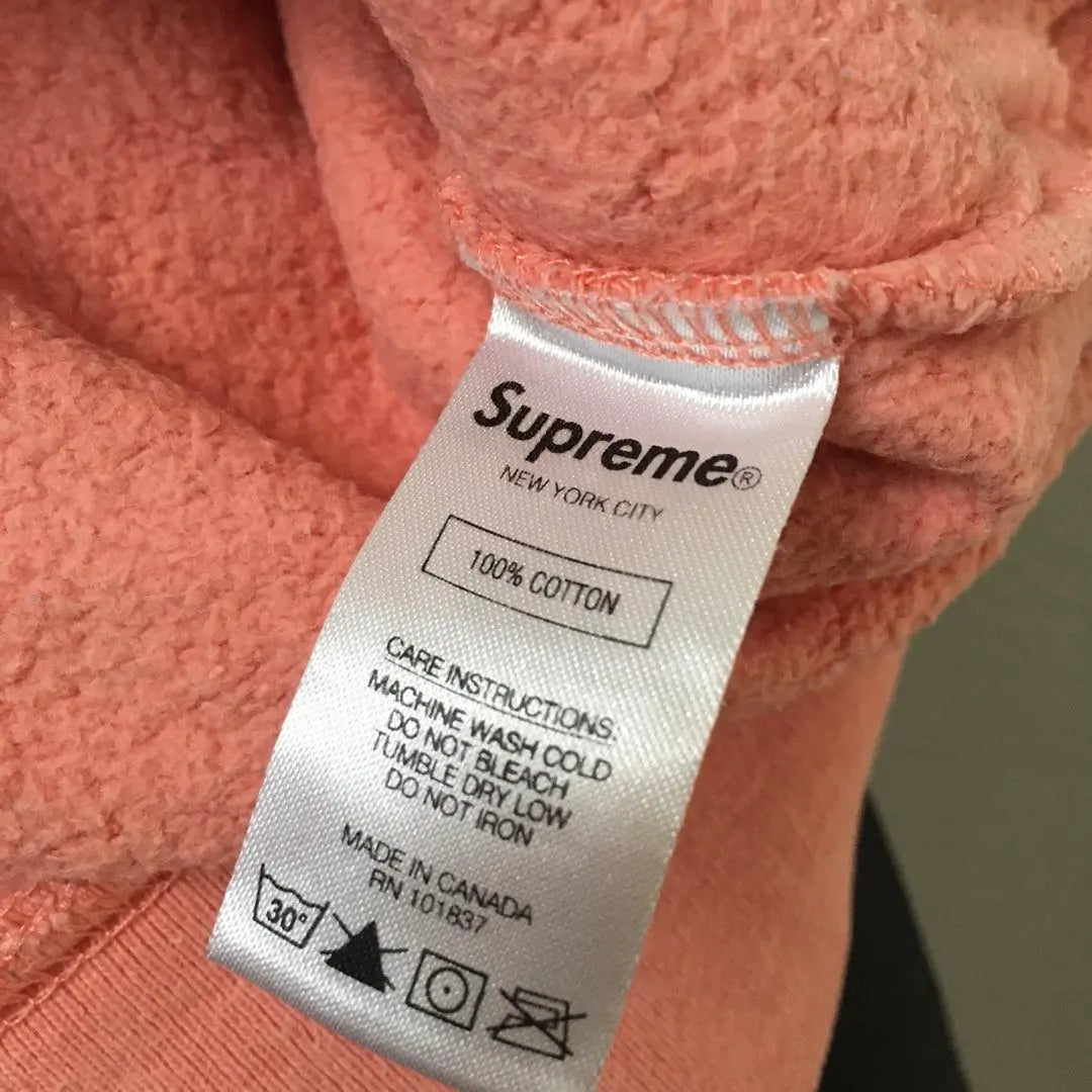 18AW Supreme Corner Label hooded hoodie