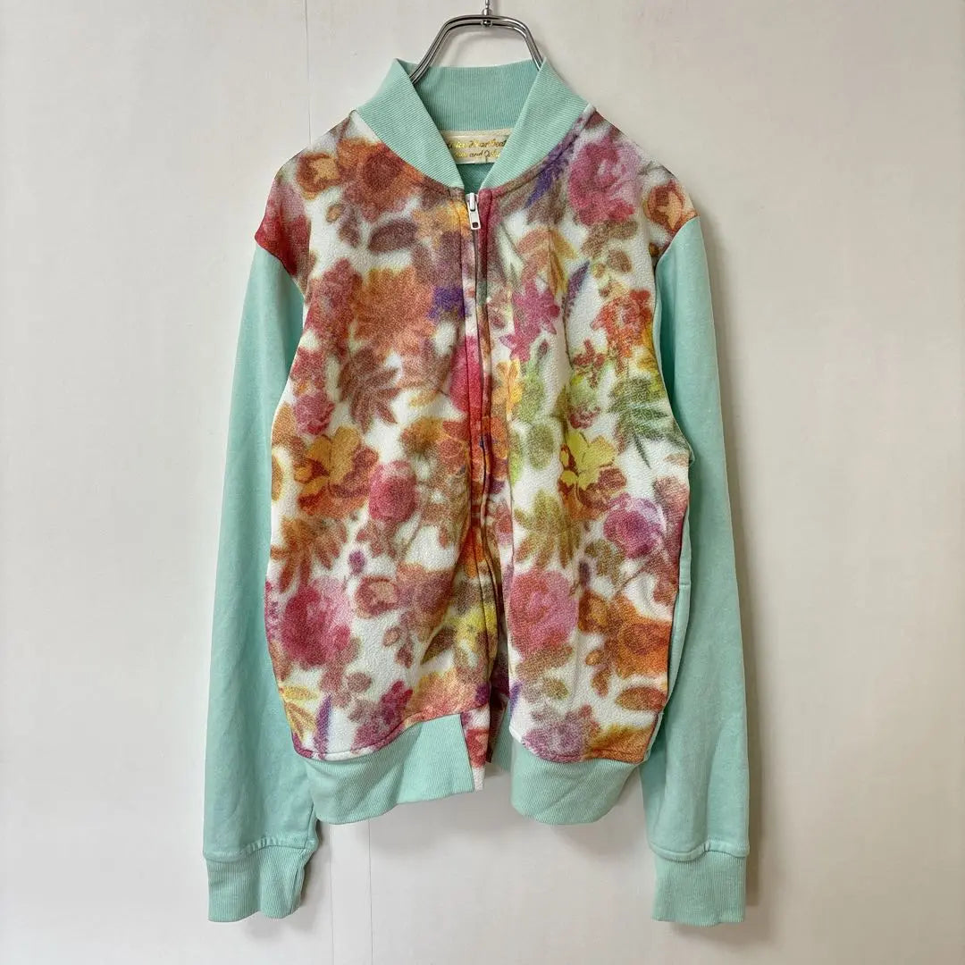 Listen Heartbeat Floral Pattern Beautiful Color Full Zip Up Spring Pastel