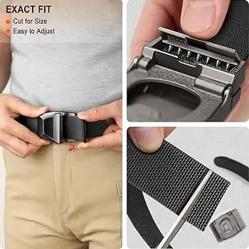 Tactical Belt Black Width 3.8cm with Quick Release Buckle