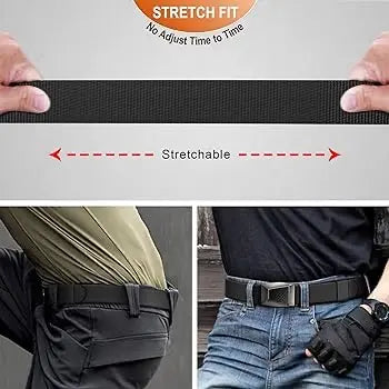 Tactical Belt Black Width 3.8cm with Quick Release Buckle