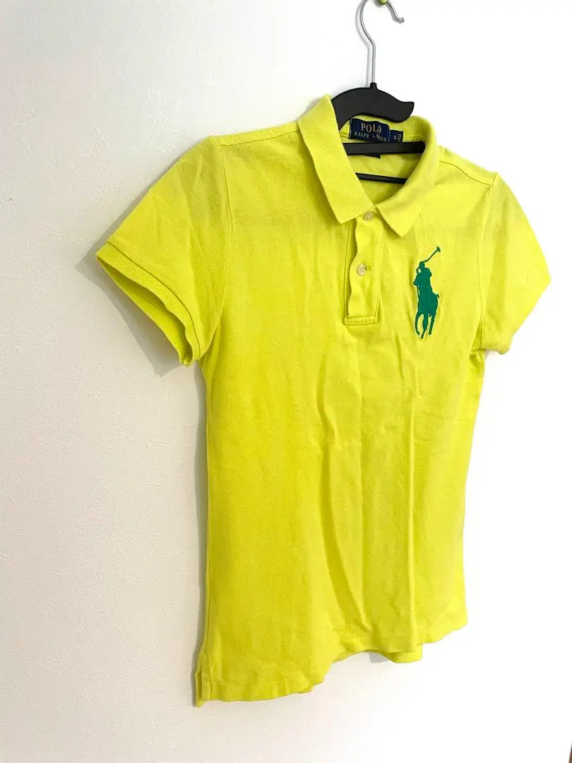 ☆Logotipo grande☆Niños S☆Camiseta polo Ralph Lauren para niños 150-160 fluorescente