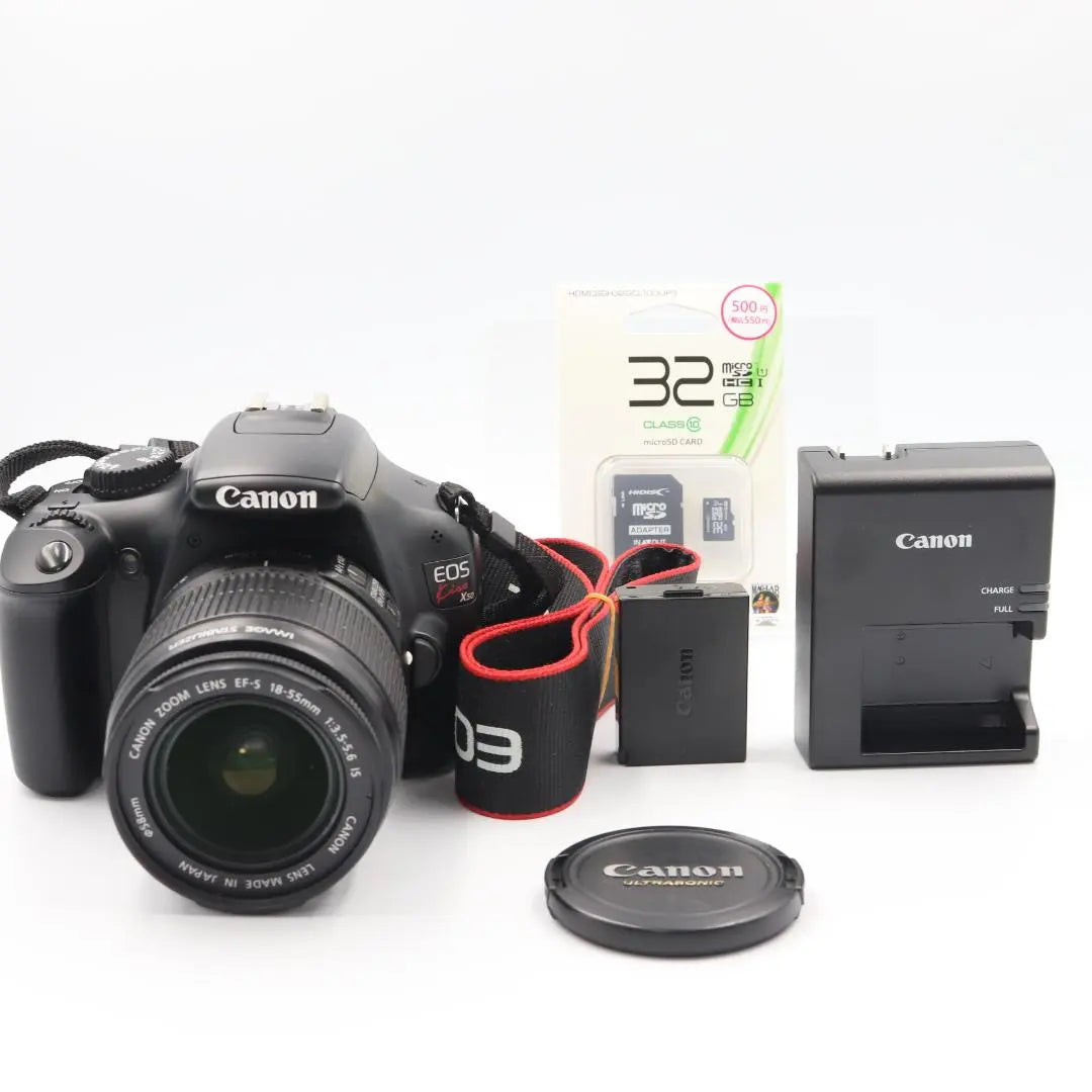 [Good condition] Canon Kiss X50 Lens Set SLR Smartphone Transfer