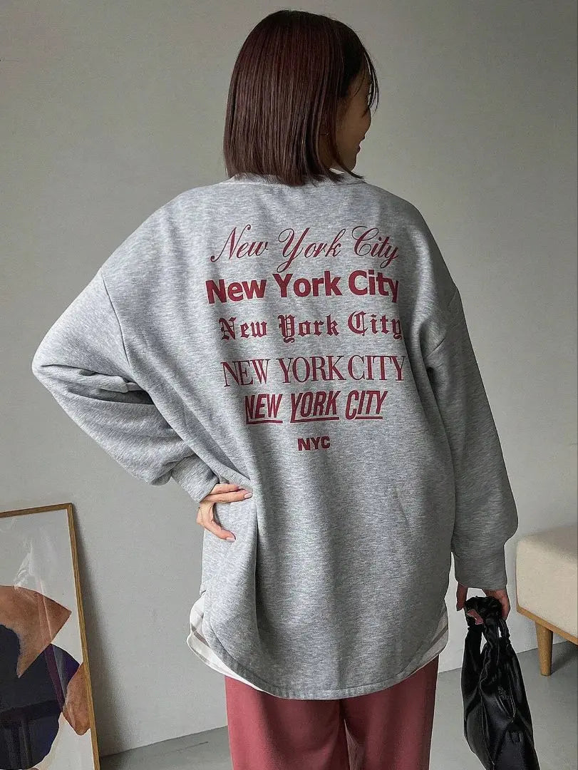 SHEIN✩Fleece-lined back print sweatshirt