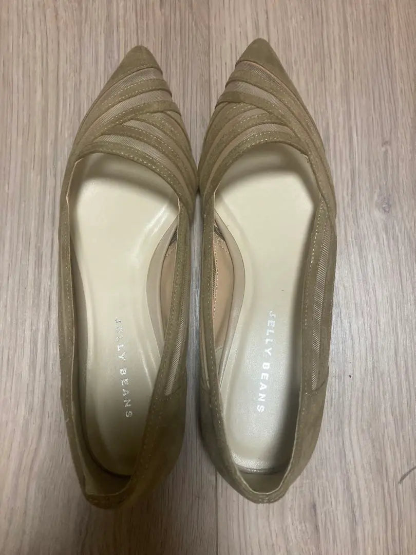 Jelly Beans Beige Pointed Toe Pumps 24.0cm