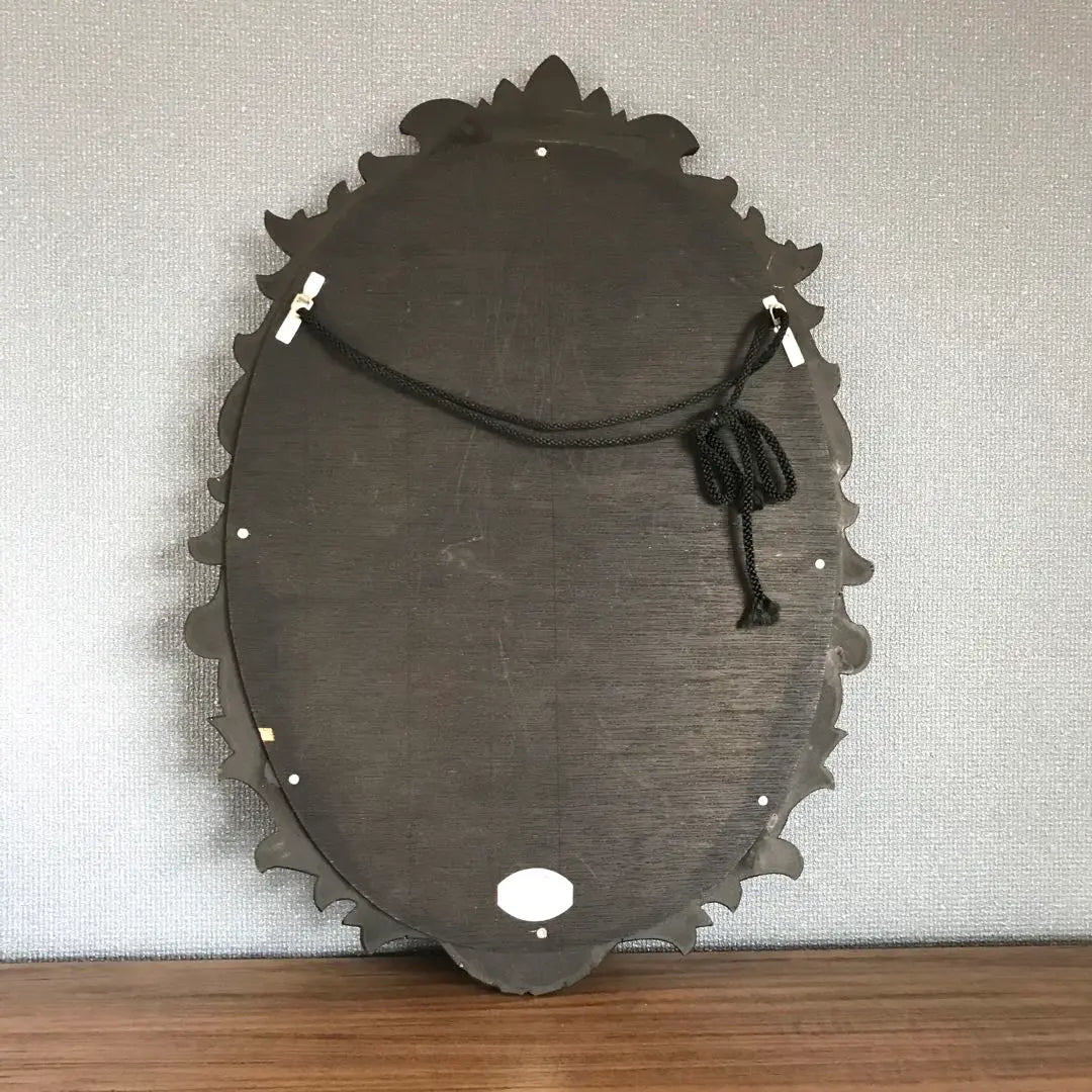 [Wood carved wall mirror ✨] Showa retro antique wall mirror mirror at the time