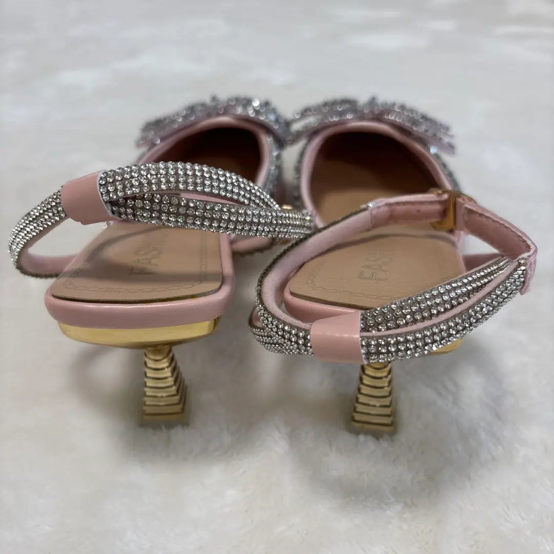 Pink Bijoux Ribbon Sandals