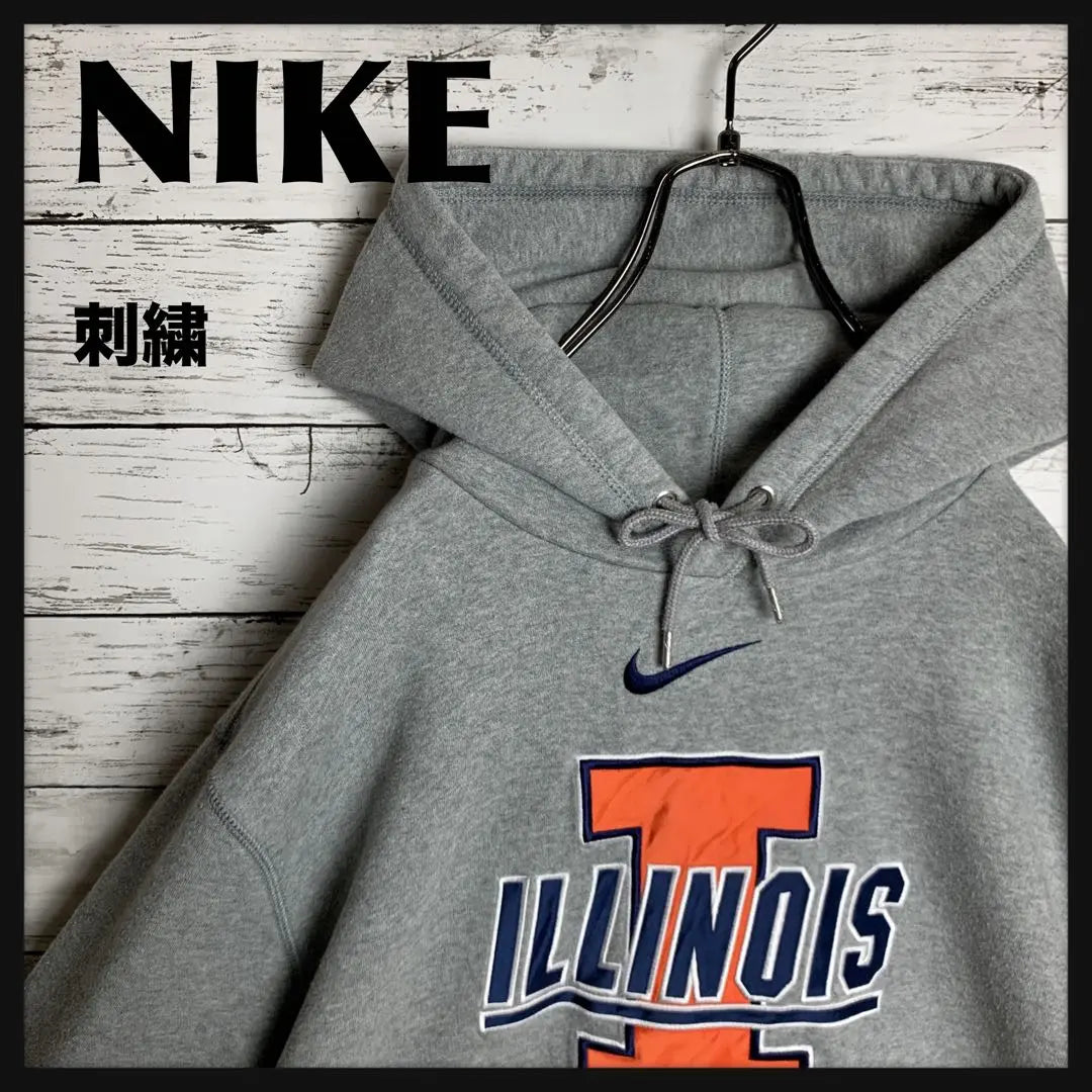 [¡Modelo de finalización inmediata! ︎】NIKE◎ Sudadera con capucha bordada con el logotipo de la universidad C626