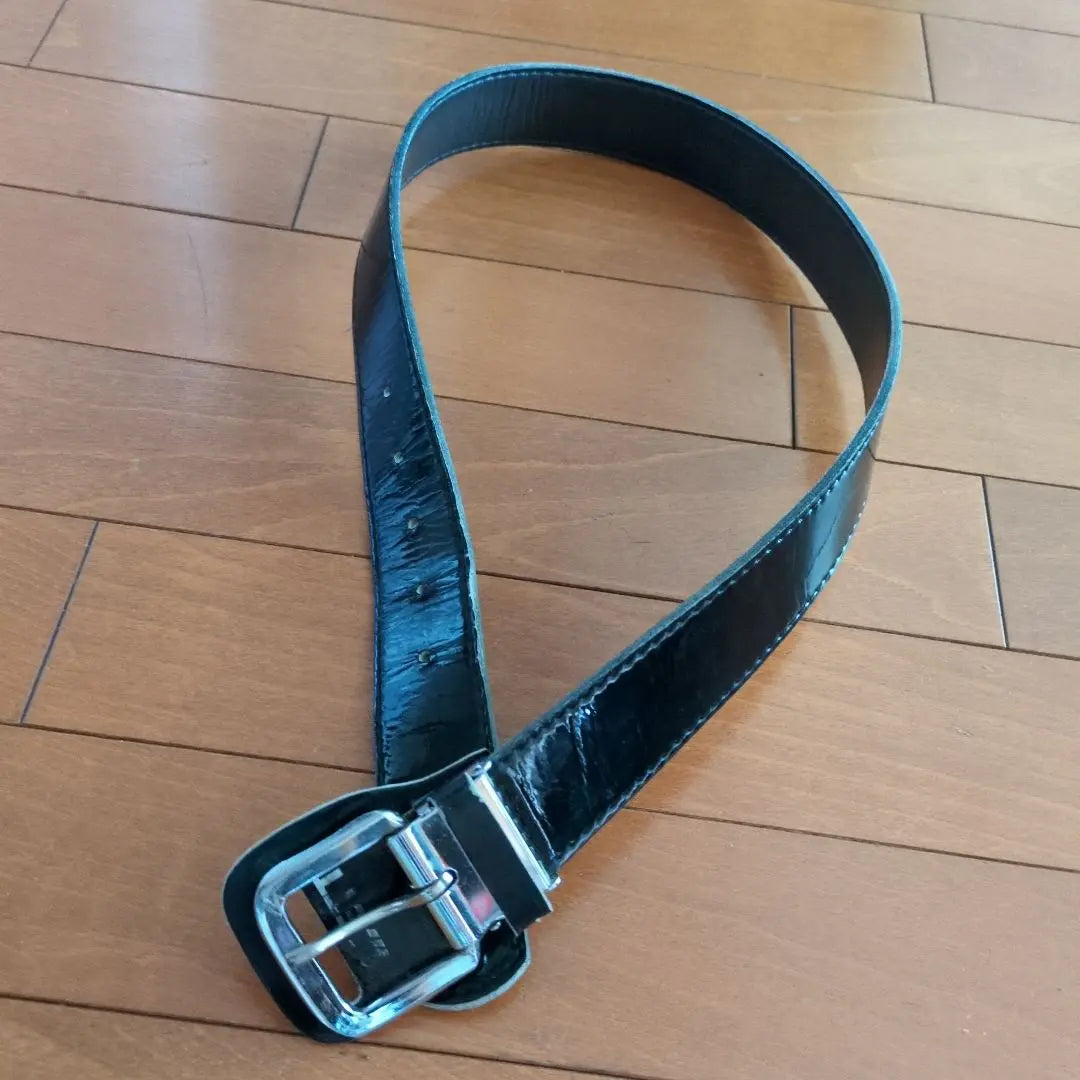 Black synthetic leather belt approx. 90cm, youth baseball Zett