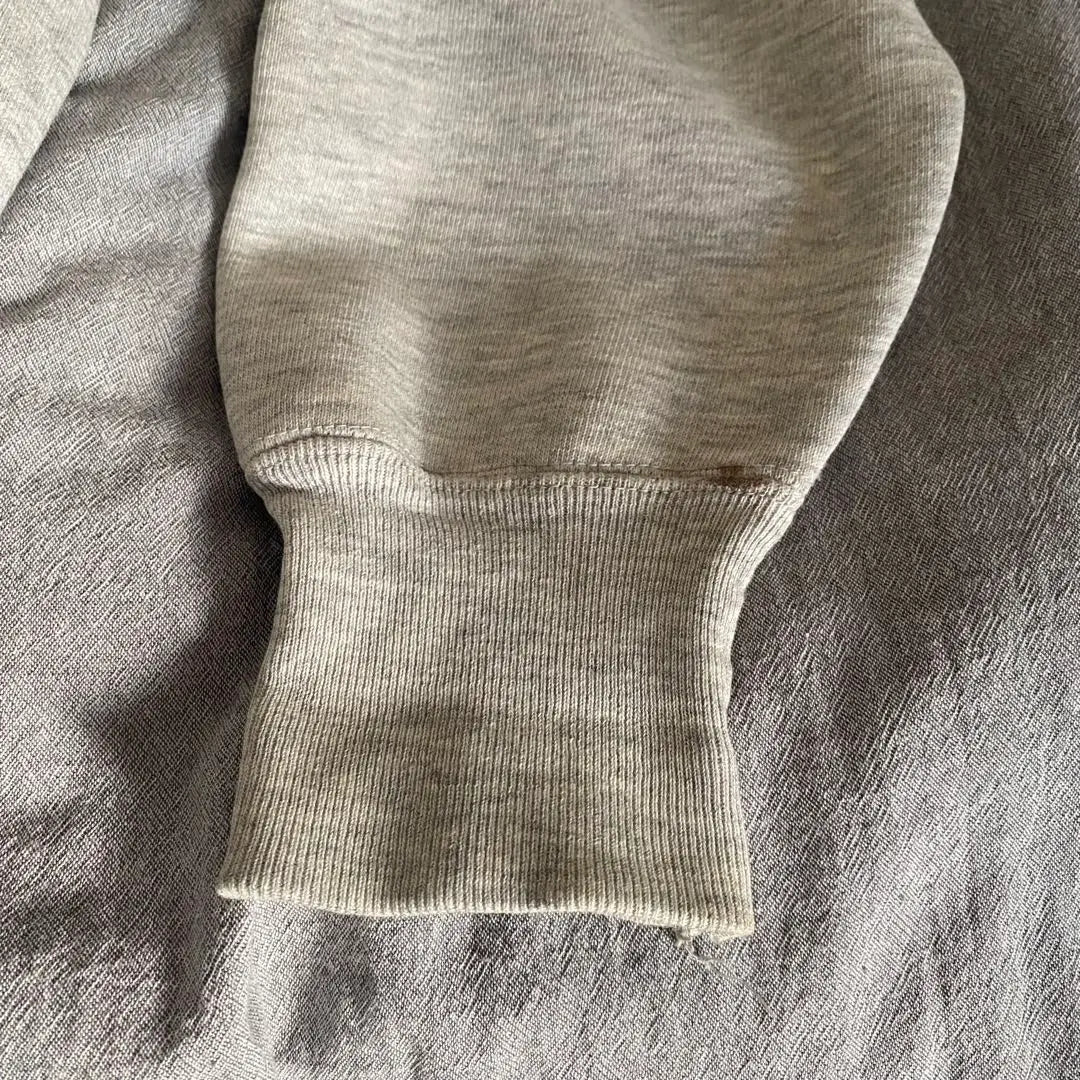 Sudadera con capucha de tejido inverso Champion de los años 80 con etiqueta tricotada en gris