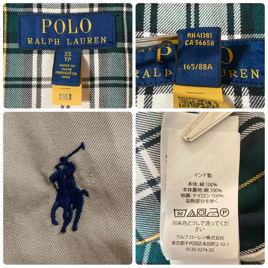 Hermosa chaqueta Harrington de algodón con logo de poni de Polo Ralph Lauren