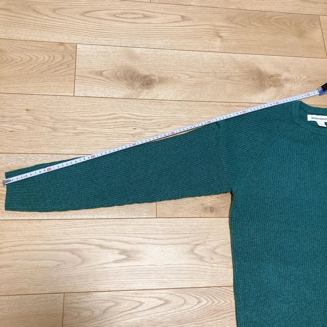 Winter sale❣️Sweater Knit Crew Neck Long Sleeve Men's Green Green XS | 冬物セール❣️セーター ニット クルーネック 長袖 メンズ　グリーン　緑　XS