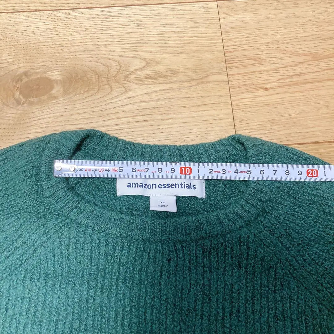 Winter sale❣️Sweater Knit Crew Neck Long Sleeve Men's Green Green XS | 冬物セール❣️セーター ニット クルーネック 長袖 メンズ　グリーン　緑　XS