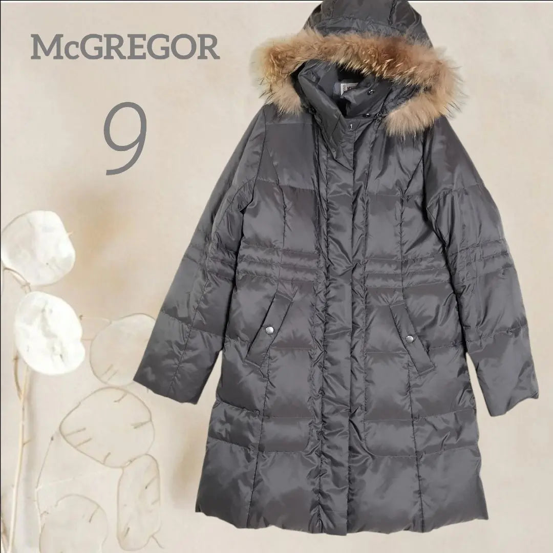 c1069 [McGregor] Abrigo de plumas M gris con capucha