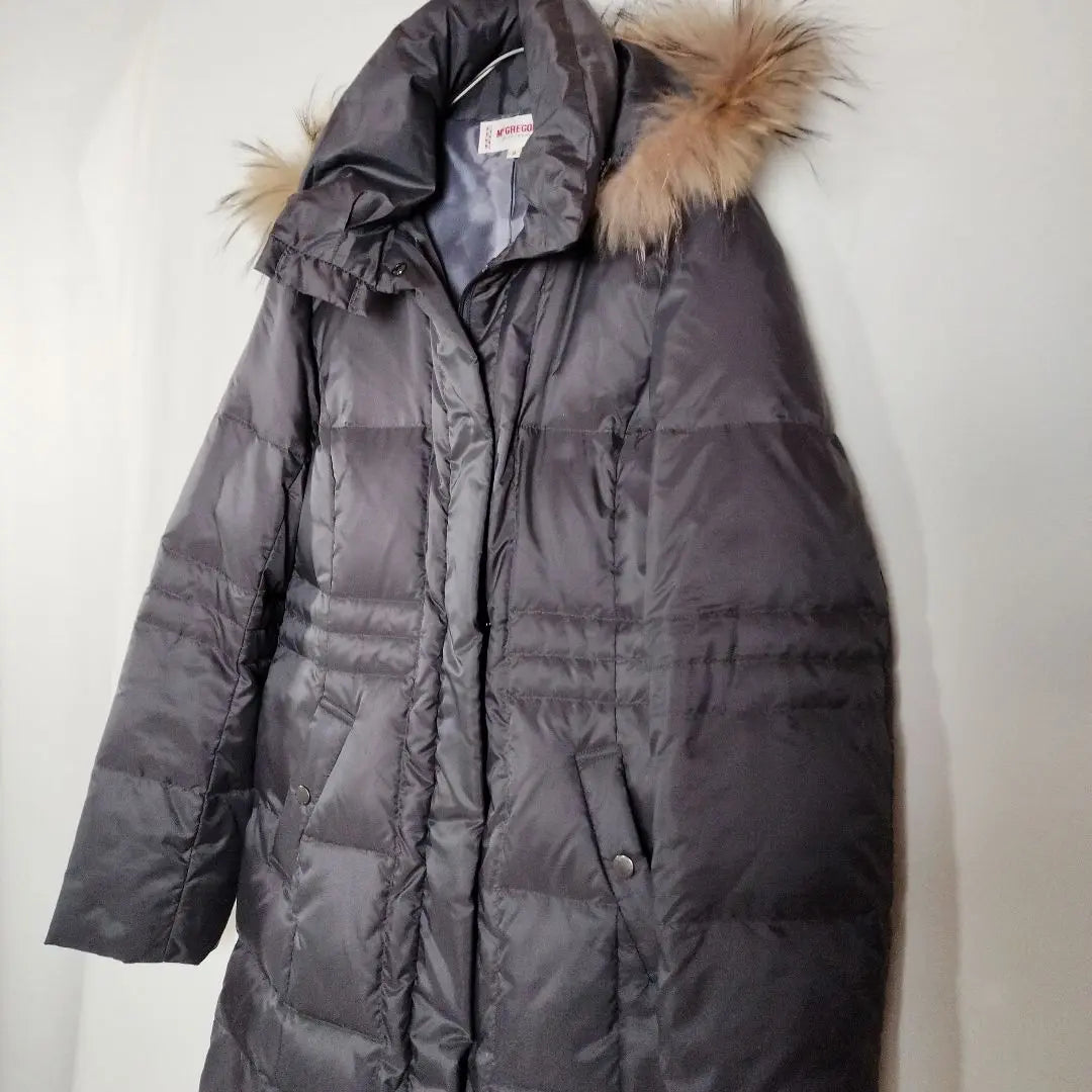 c1069 [McGregor] Down coat M gray with hood