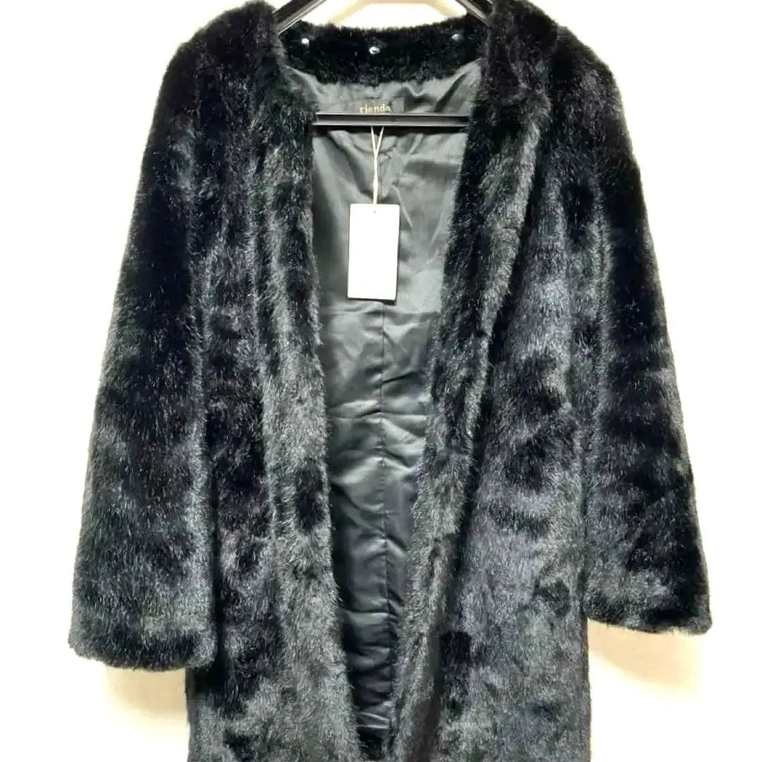 rienda faux fur coat outerwear black black new price reduction