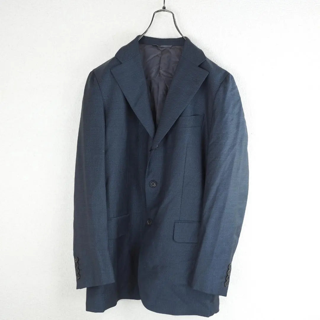 G9467*Extremely beautiful item☆JUN Jun☆super110s☆Tailored jacket☆Navy blue