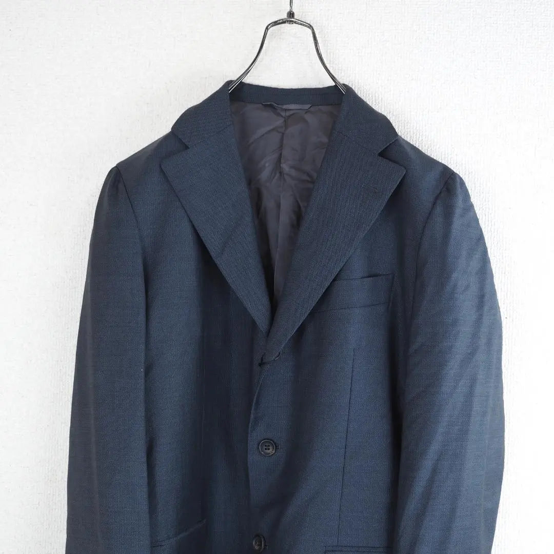 G9467*Extremely beautiful item☆JUN Jun☆super110s☆Tailored jacket☆Navy blue