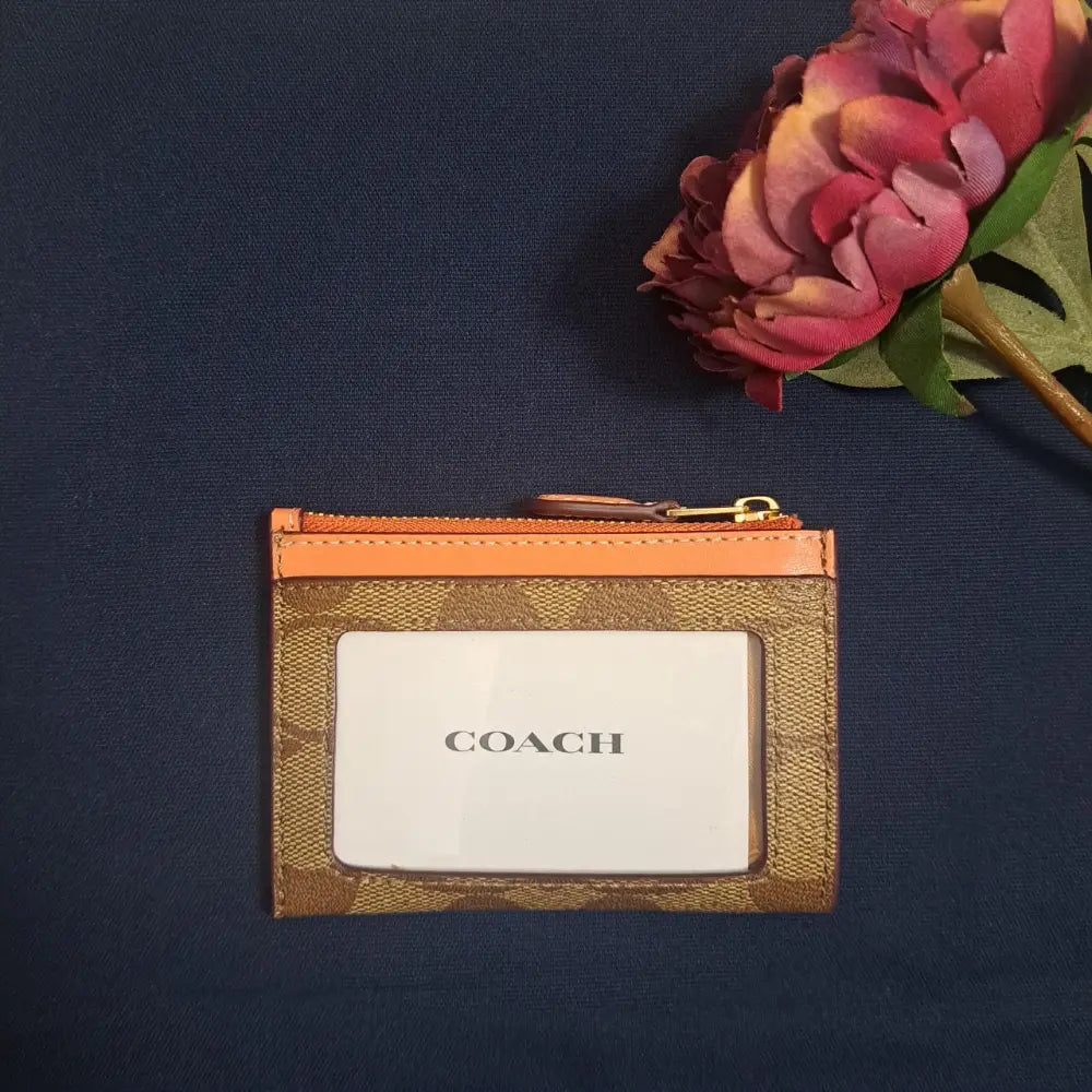 Coin Case 88208 COACH Khaki/Light Coral | コインケース88208 COACH コーチ カーキ/ライトコーラル