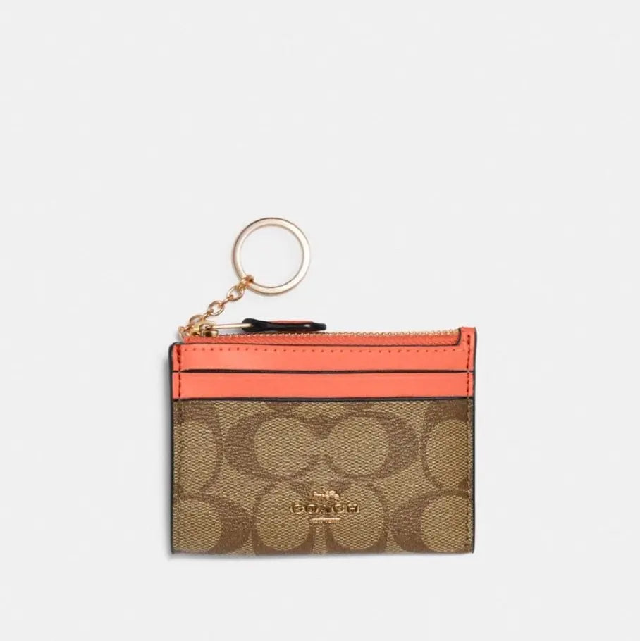 Coin Case 88208 COACH Khaki/Light Coral | コインケース88208 COACH コーチ カーキ/ライトコーラル