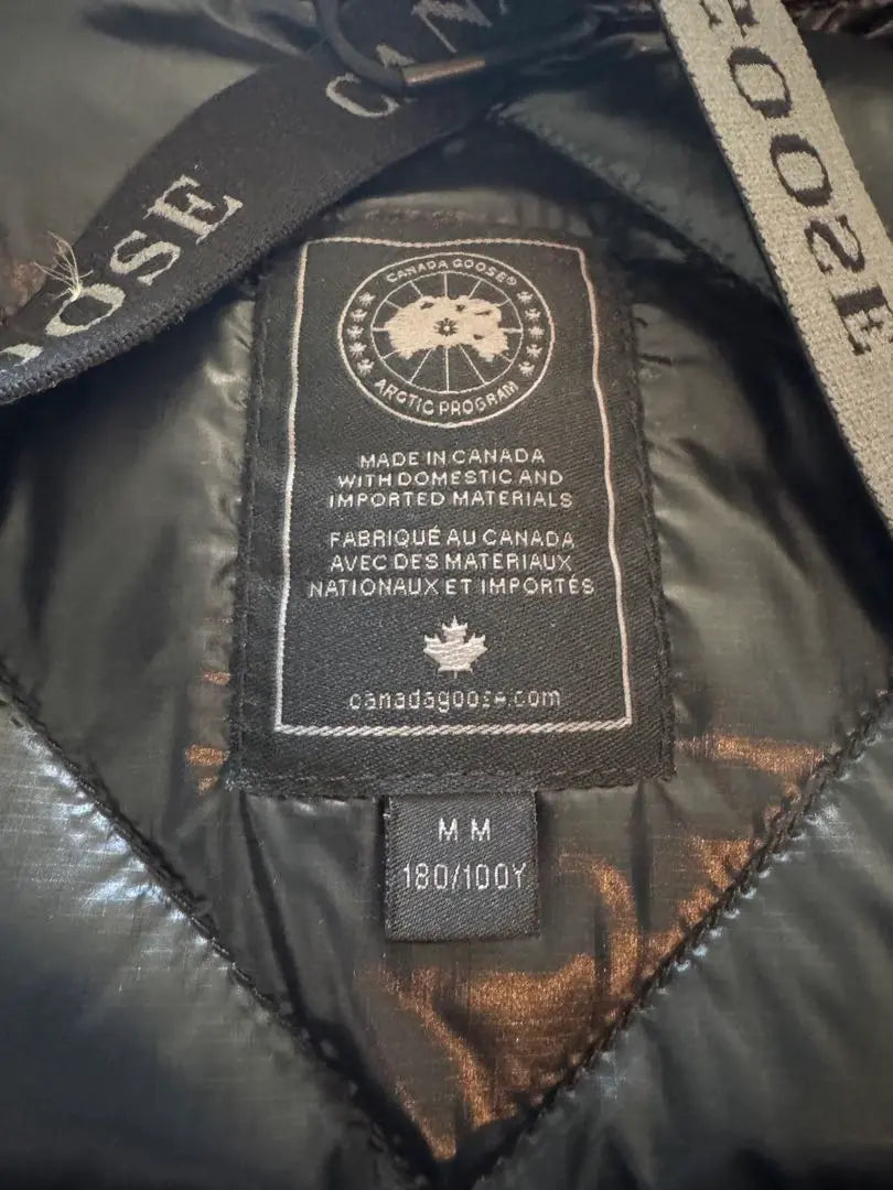 Canada Goose Down Jacket Black Crawon Hoody M