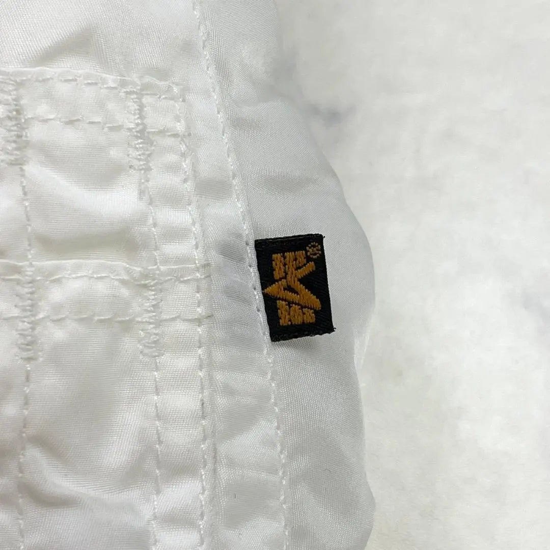 Rare color★USA Alpha MA-1 flight jacket white L C770