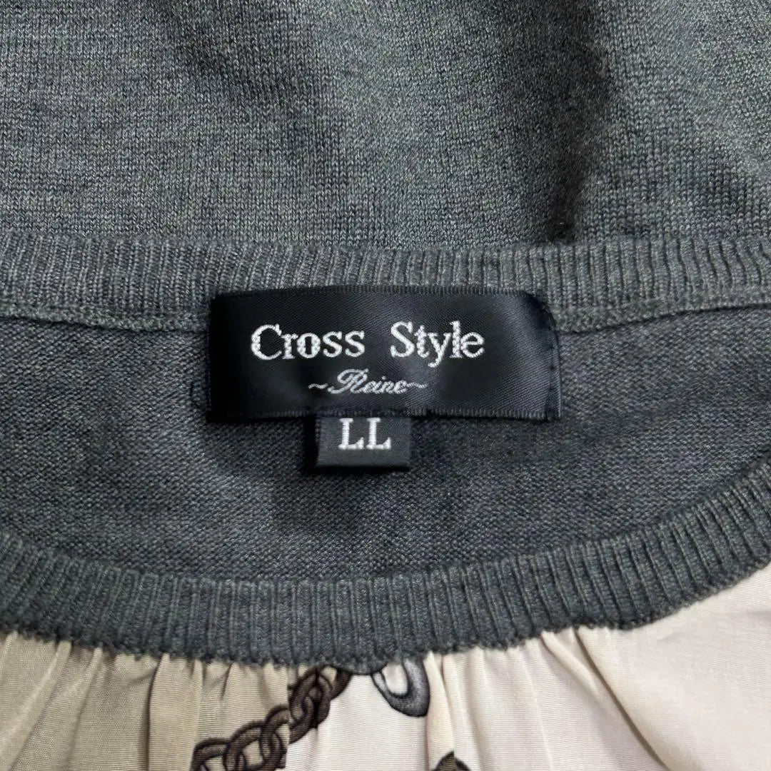 [Good condition] Cross style multi-color chain design cut and sew