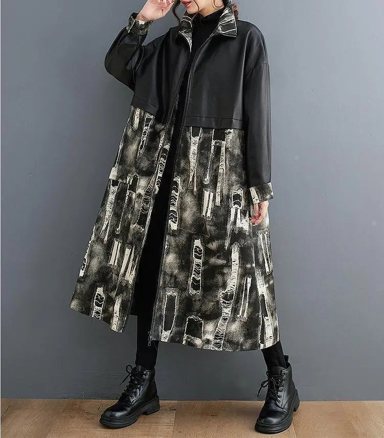 [Last 1] Large size women's coat outerwear spring autumn winter new long sleeves