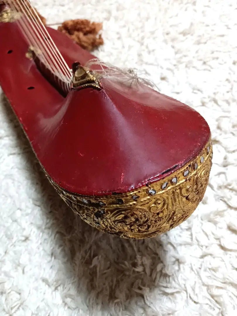 Myanmar ethnic musical instruments Saun Gauvy Burma's Ryote Obuger Harp Current Sales | ミャンマー 民族楽器 サウン・ガウ ビルマの竪琴 オブジェ ハープ 現状品 船