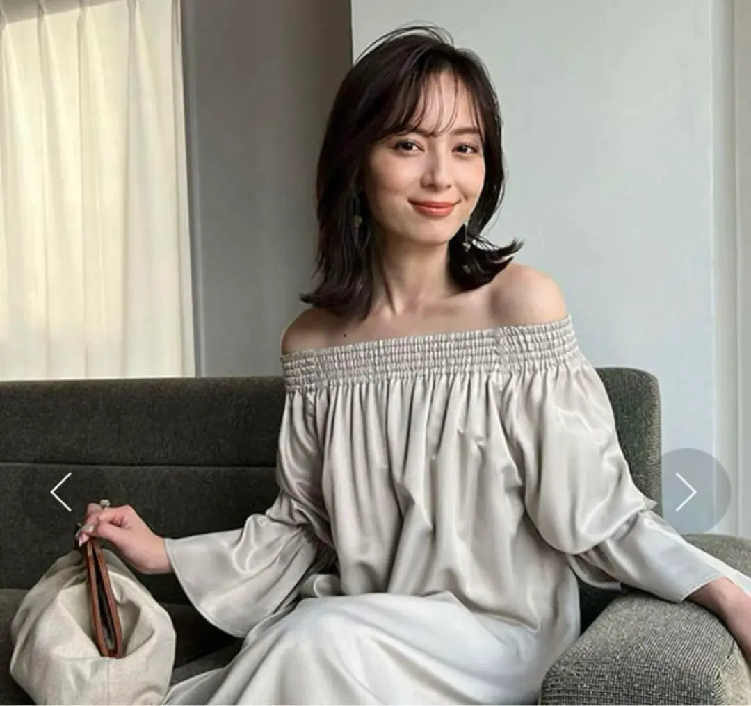 anuans off-shoulder volume sleeve dress